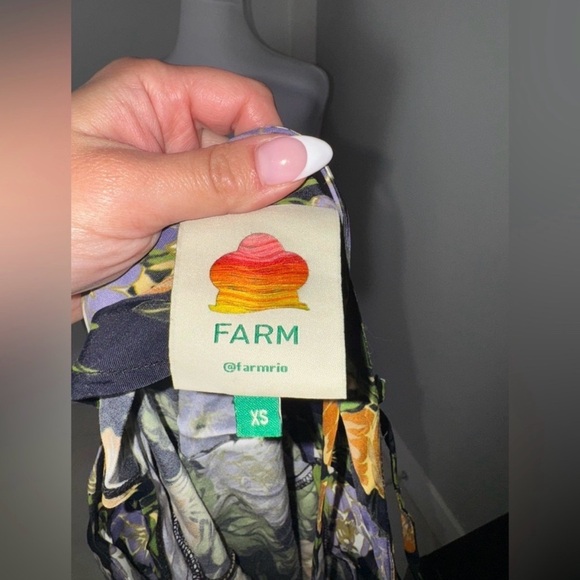 Farm Rio Capri Floral Black Sleeveless Mini Dress - Picture 8 of 10